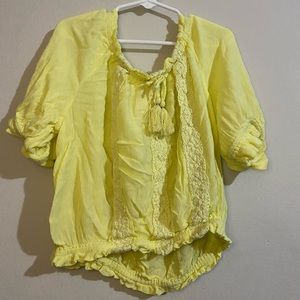 Yellow girls Justice short sleeved top